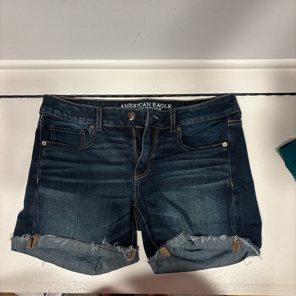 American Eagle Outfitters Women's Deep Indigo Jean Shorts